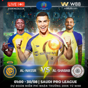 Read more about the article [W88 – MINIGAME] AL-NASSR VS AL-SHABAB | SAUDI PRO LEAGUE | KHÔNG THỂ CẢN RONALDO