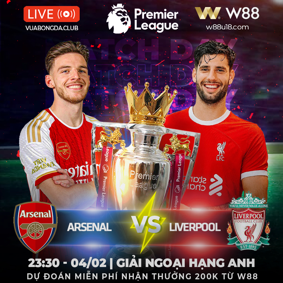 You are currently viewing [W88 – MINIGAME] ARSENAL – LIVERPOOL | NGOẠI HẠNG ANH | TRẬN ĐẤU NẢY LỬA