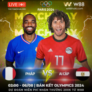 Read more about the article [W88 – MINIGAME] | PHÁP – AI CẬP | BÁN KẾT OLYMPICS 2024