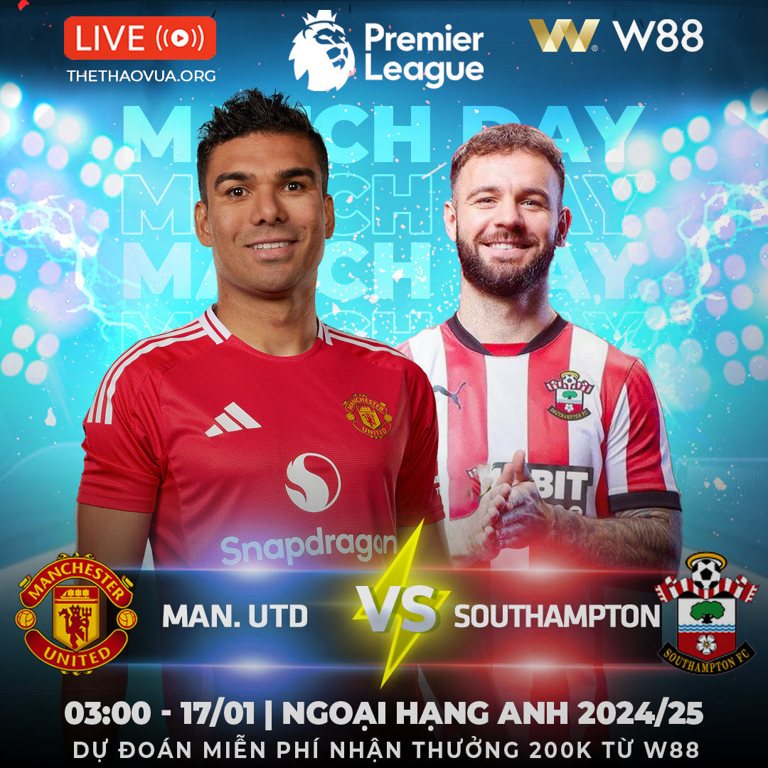 You are currently viewing [W88 – MINIGAME] MANCHESTER UTD – SOUTHAMPTON | QUỶ ĐỎ TRÊN CƠ