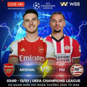 Read more about the article [W88 – MINIGAME] ARSENAL – PSV | NẮM CHẮC PHẦN THẮNG