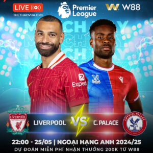 Read more about the article [W88 – MINIGAME]  LIVERPOOL – CRYSTAL PALACE | ĐẲNG CẤP NHÀ VUA