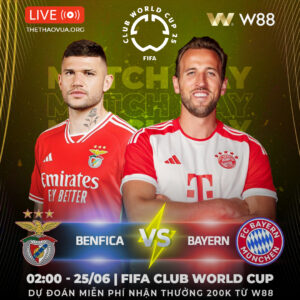 Read more about the article [W88 – MINIGAME] BENFICA – BAYERN | QUYẾT CHIẾN NGÔI ĐẦU