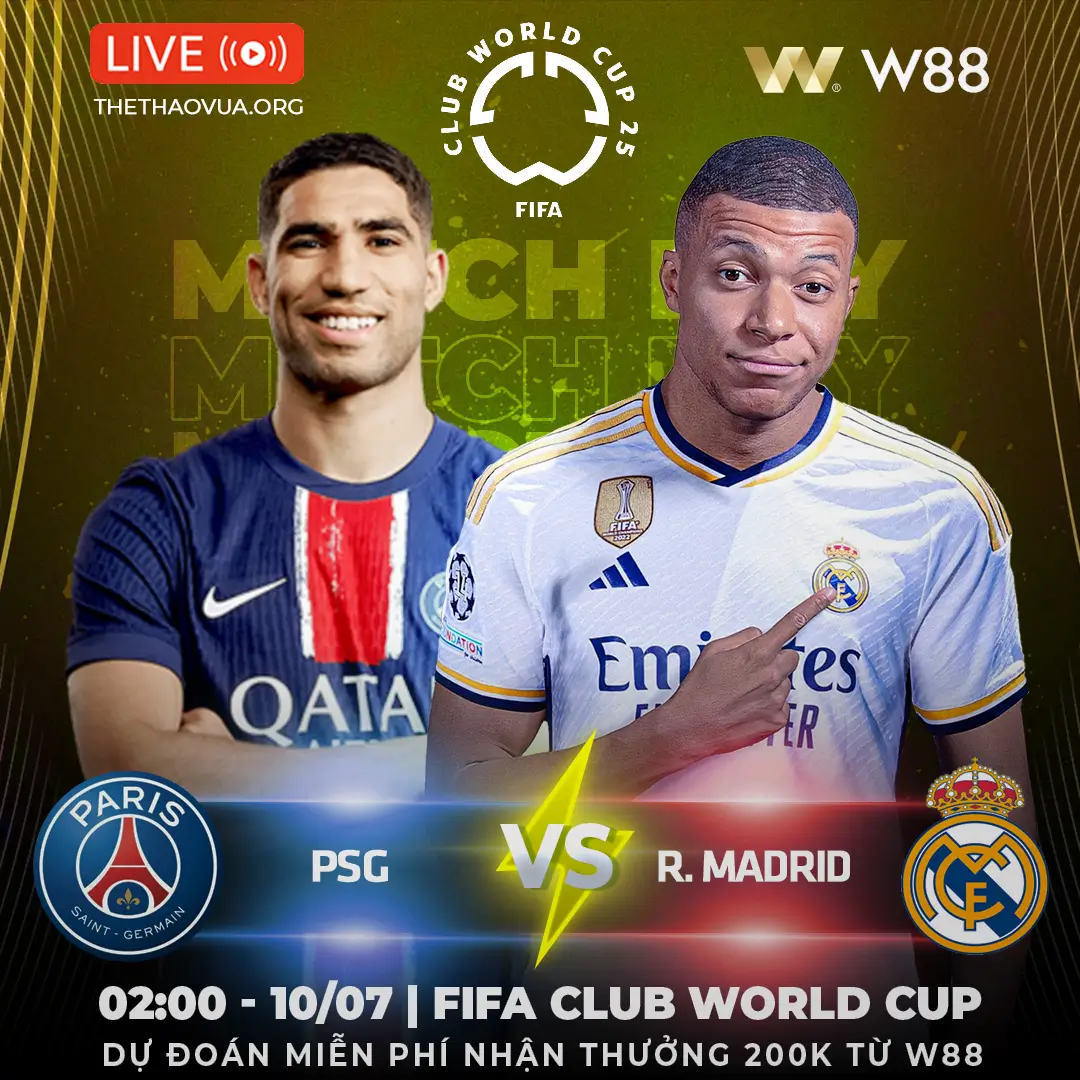 You are currently viewing [W88 – MINIGAME] PSG – REAL MADRID | ĐẠI CHIẾN VÉ CHUNG KẾT
