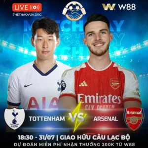 Read more about the article [W88 – MINIGAME] ARSENAL – TOTTENHAM | DERBY LONDON