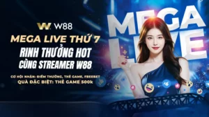 Read more about the article MEGA LIVE THỨ 7 – RINH THƯỞNG HOT CÙNG STREAMER W88