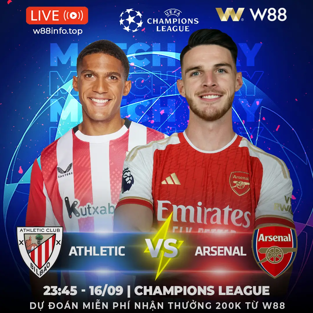 You are currently viewing [W88 – MINIGAME] ATHLETIC – ARSENAL | LỬA THỬ VÀNG?