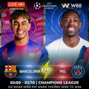 Read more about the article [W88 – MINIGAME] BARCA – PSG | ĐẾ VƯƠNG ĐẠI CHIẾN