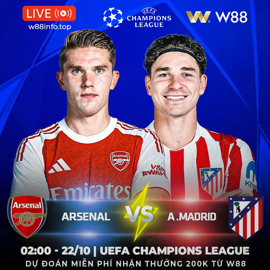 You are currently viewing [W88 – MINIGAME] ARSENAL – A.MADRID |  BẤT PHÂN THẮNG BẠI