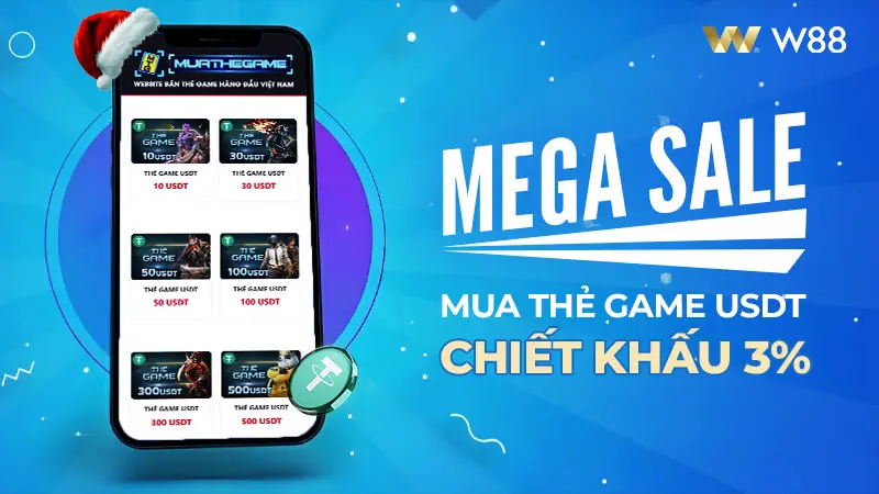 You are currently viewing MUA THẺ GAME USDT W88 CHIẾT KHẤU NGAY 3% – GIẢI PHÁP TIẾT KIỆM CHO NGƯỜI CHƠI THÔNG MINH