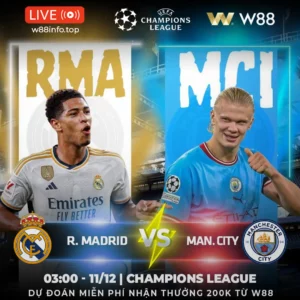 Read more about the article [W88 – MINIGAME] R.MADRID – MAN CITY | HUNG THẦN ĐẠI CHIẾN