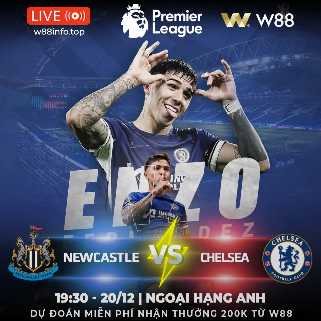 You are currently viewing [W88 – MINIGAME] NEWCASTLE – CHELSEA | GIẢI THÍCH TOÁN KHÓ