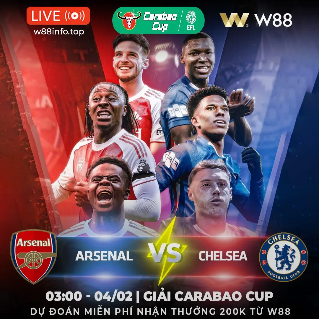 You are currently viewing [W88 – MINIGAME] ARSENAL – CHELSEA | ĐẠI CHIẾN LONDON