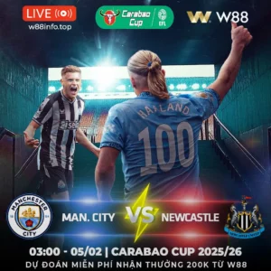 Read more about the article [W88 – MINIGAME] MAN CITY – NEWCASTLE | NGAI VÀNG SỤP ĐỔ