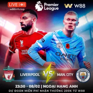 Read more about the article [W88 – MINIGAME] LIVERPOOL – MAN CITY | BƯỚC HỤT Ở ANFIELD?