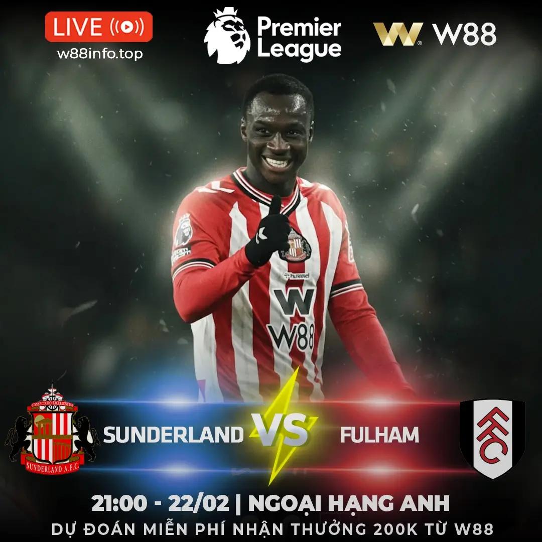 You are currently viewing [W88 – MINIGAME] SUNDERLAND – FULLHAM | CUỘC CHIẾN CÂN BẰNG