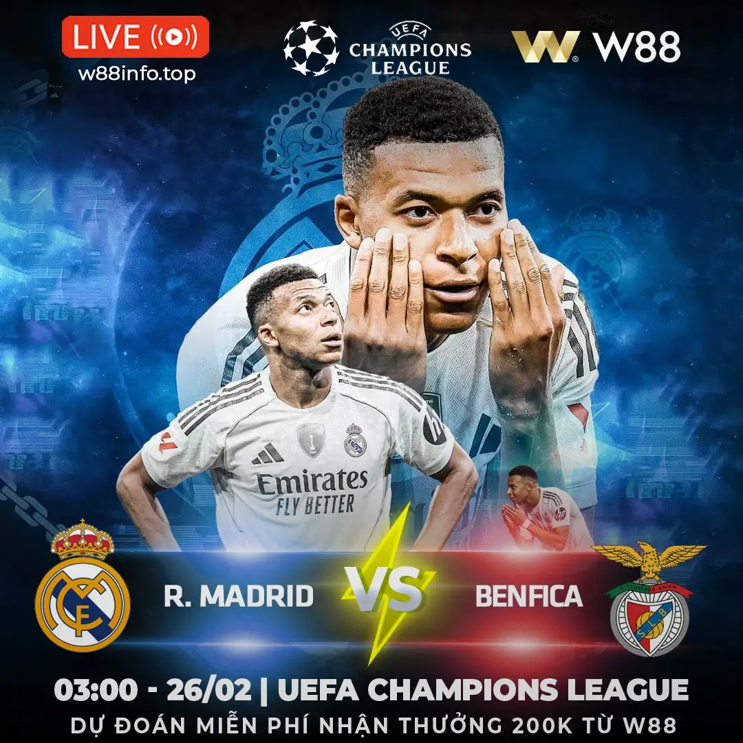 You are currently viewing [W88 – MINIGAME] REAL MADRID – BENFICA | TẤM VÉ TRONG TẦM TAY