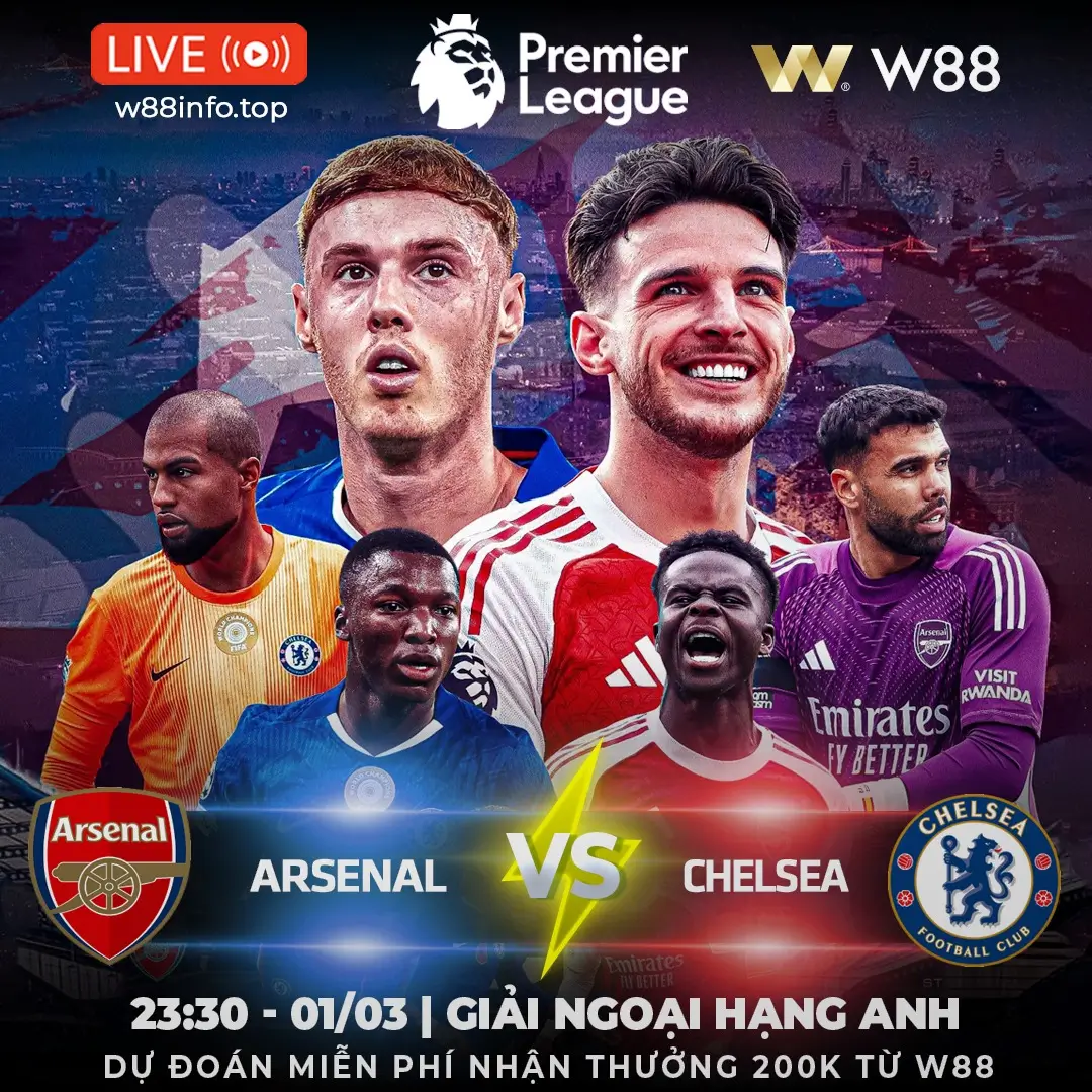 You are currently viewing [W88 – MINIGAME] ARSENAL – CHELSEA | PHÁO KHÔNG KHOAN NHƯỢNG