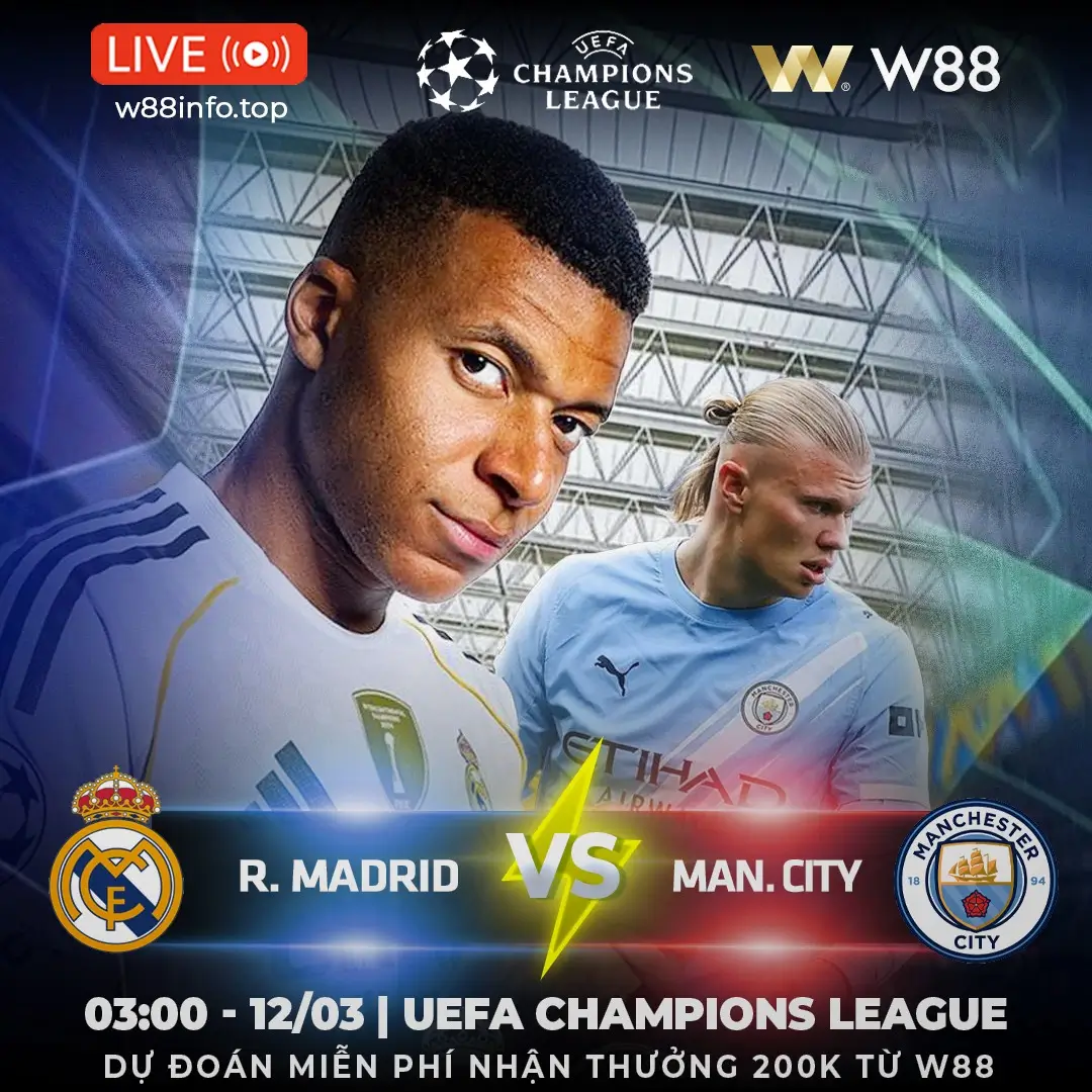 You are currently viewing [W88 – MINIGAME] REAL MADRID – MAN CITY | NHÀ VUA THẬN TRỌNG