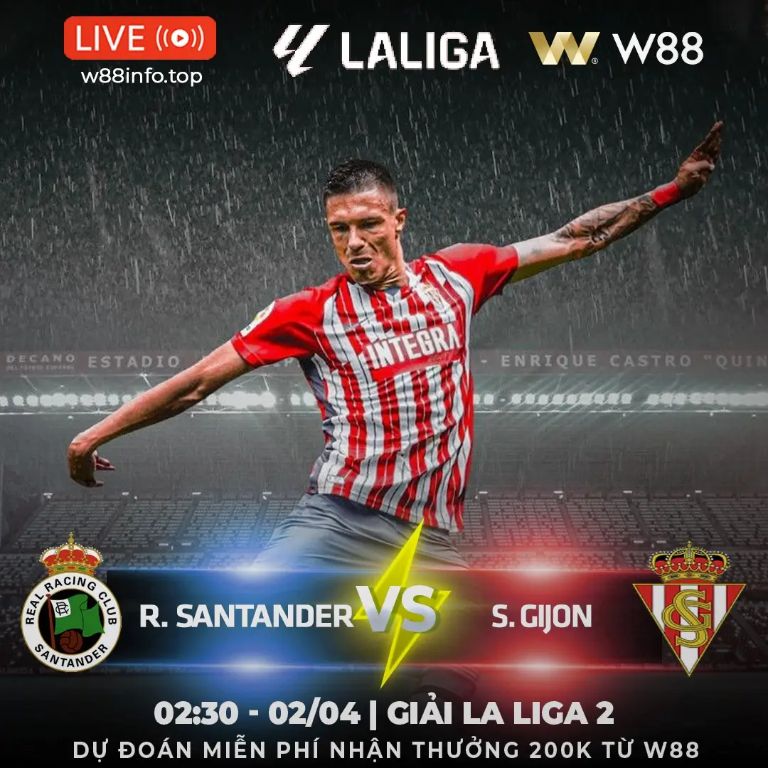 You are currently viewing [W88 – MINIGAME] SANTANDER – GIJON | GIÓ 1 CHIỀU