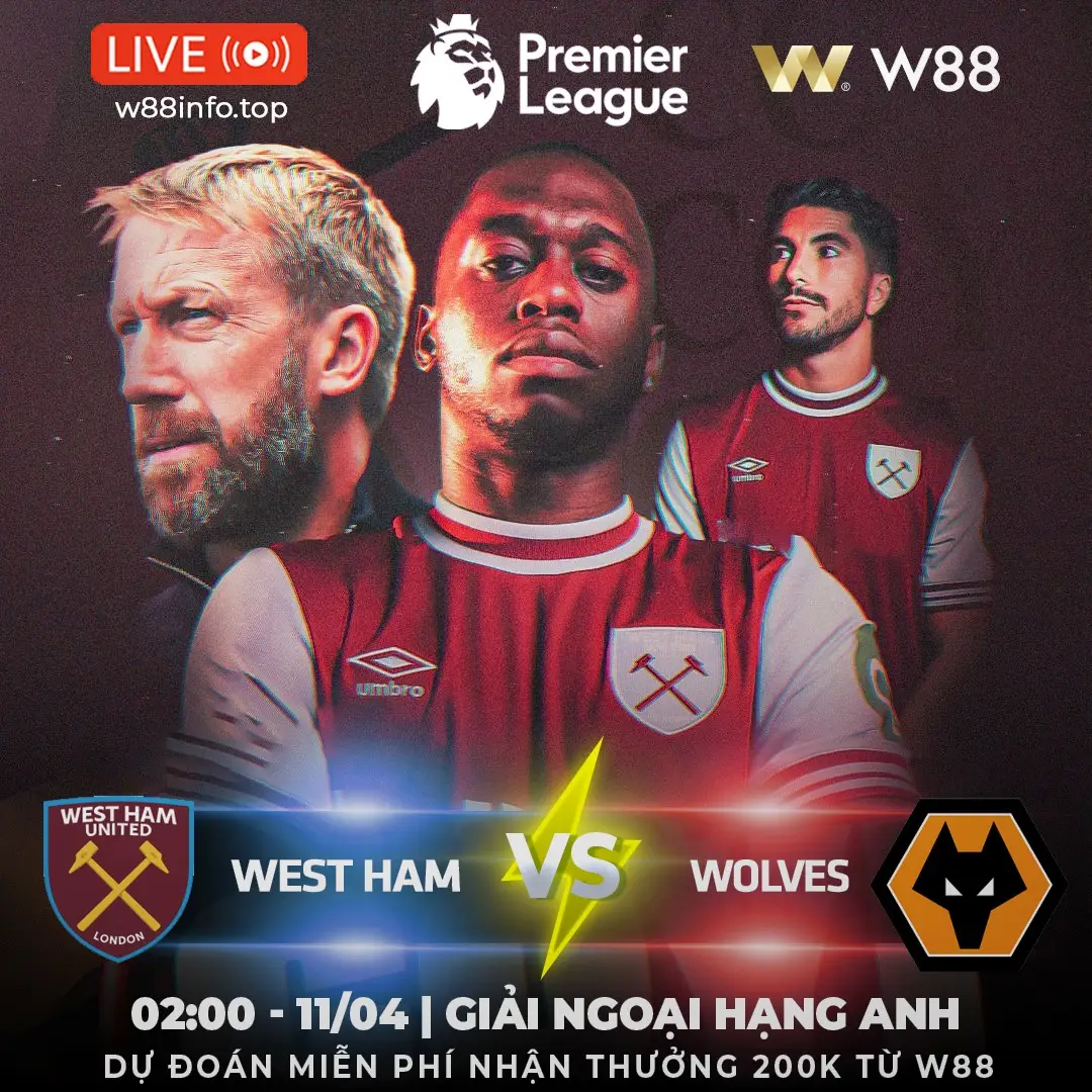 You are currently viewing [W88 – MINIGAME] WEST HAM – WOLVES | THẾ TRẬN CÂN BẰNG