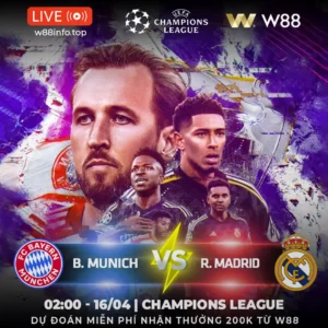 Read more about the article [W88 – MINIGAME] BAYERN MUNICH – REAL MADRID | NHÀ VUA THẤT THẾ