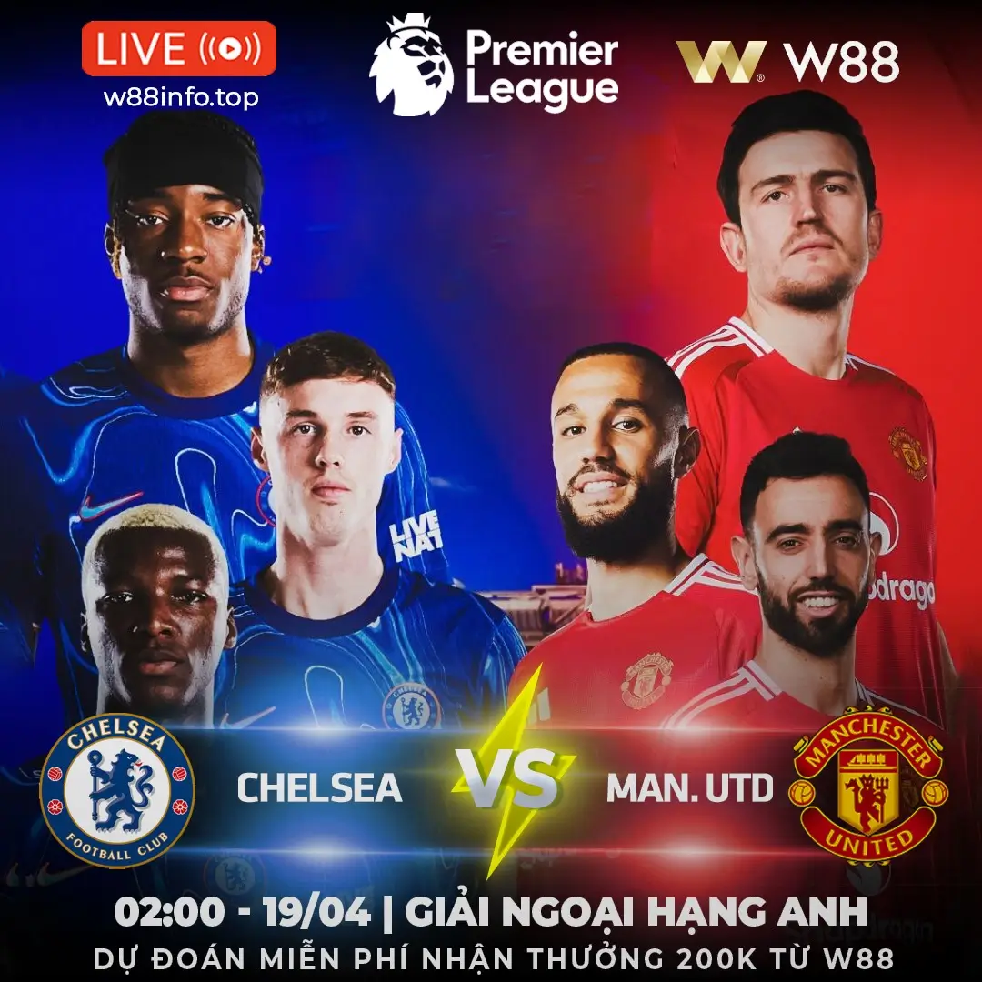 You are currently viewing [W88 – MINIGAME] CHELSEA – MAN UTD | BÁM TRỤ TOP 3