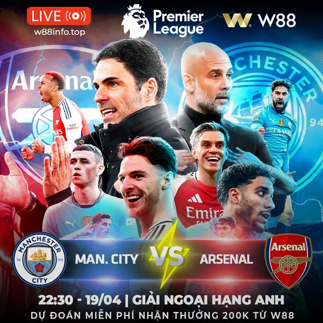 You are currently viewing [W88 – MINIGAME] MAN CITY – ARSENAL | ĐẠI CHIẾN KHÓ LƯỜNG 