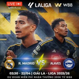 Read more about the article [W88 – MINIGAME] REAL MADRID – ALAVES | NGỘT NGẠT Ở BERNABEU