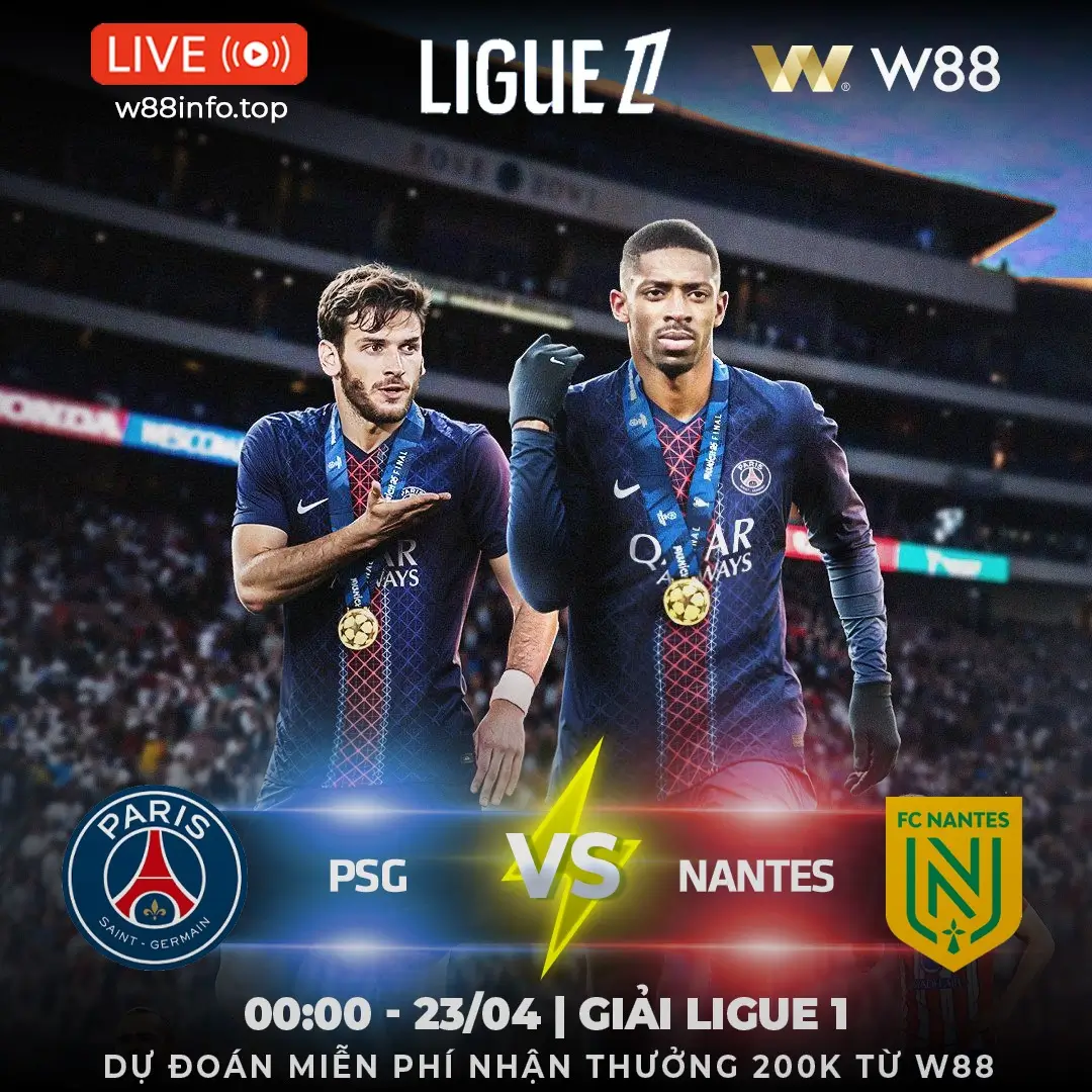 You are currently viewing [W88 – MINIGAME] PSG – NANTES | TÌM LẠI CHIẾN THẮNG