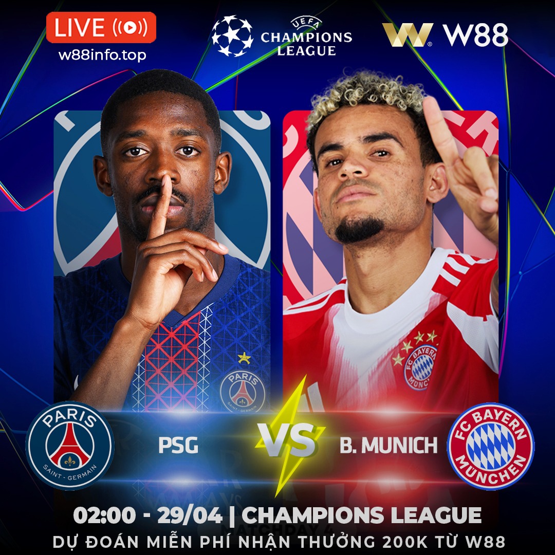 You are currently viewing [W88 – MINIGAME] PSG – BAYERN MUNICH | CHUNG KẾT SỚM TẠI PARIS