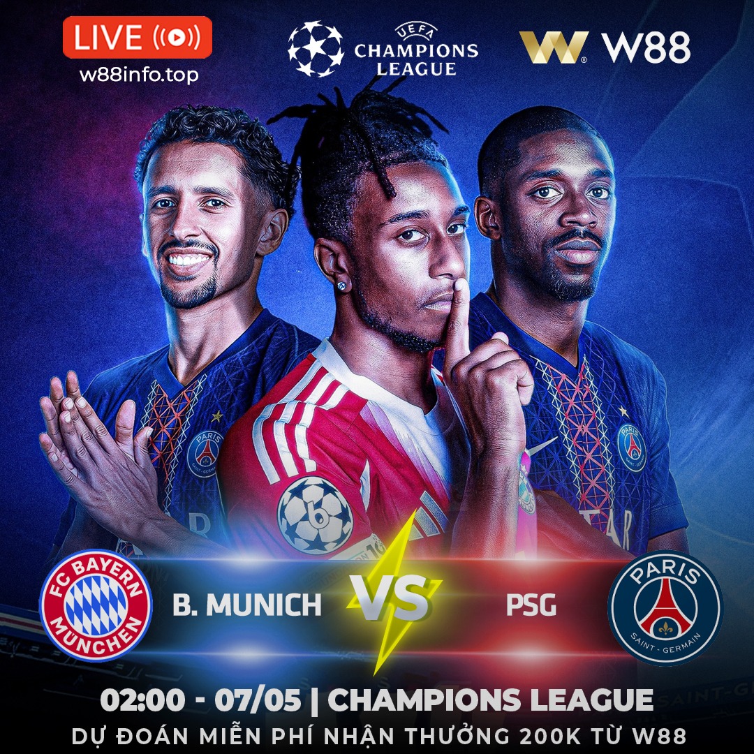 You are currently viewing [W88 – MINIGAME] B.MUNICH – PSG | NGƯỢC DÒNG THÀNH CÔNG