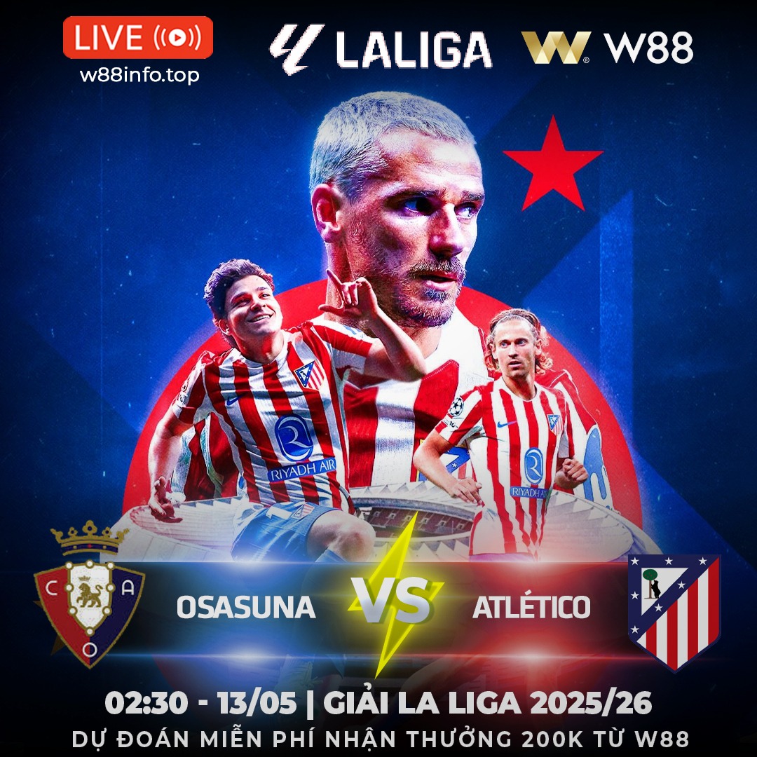 You are currently viewing [W88 – MINIGAME] OSASUNA – A.MADRID | TUỘT DỐC KHÔNG PHANH!