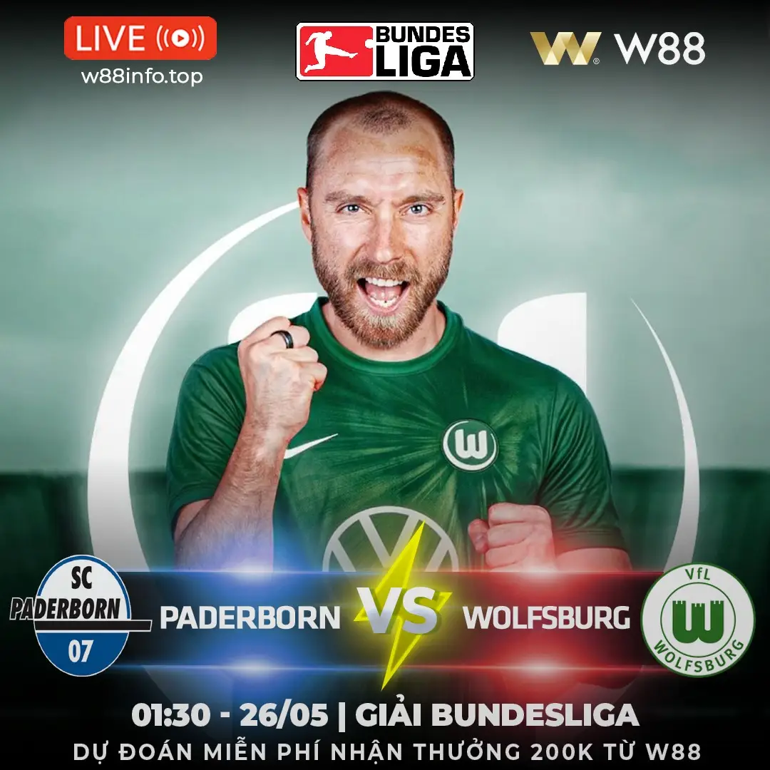 You are currently viewing [W88 – MINIGAME] PADERBORN – WOLFSBURG | TRẬN ĐẤU QUYẾT ĐỊNH