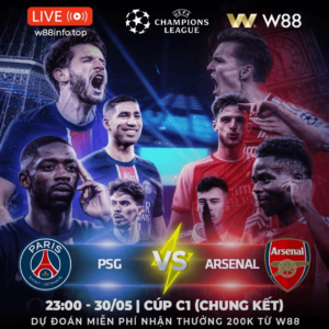 Read more about the article [W88 – MINIGAME] PSG – ARSENAL | BÁ CHỦ CHÂU ÂU