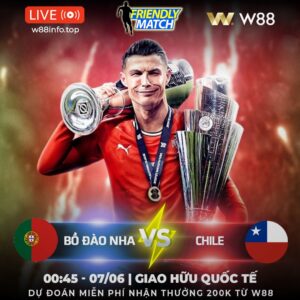 Read more about the article [W88 – MINIGAME] BỒ ĐÀO NHA – CHILE | GIAO HỮU QUỐC TẾ