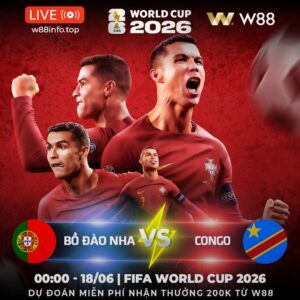 Read more about the article [W88 – MINIGAME] BỒ ĐÀO NHA – CONGO | RONALDO KHAI HỎA