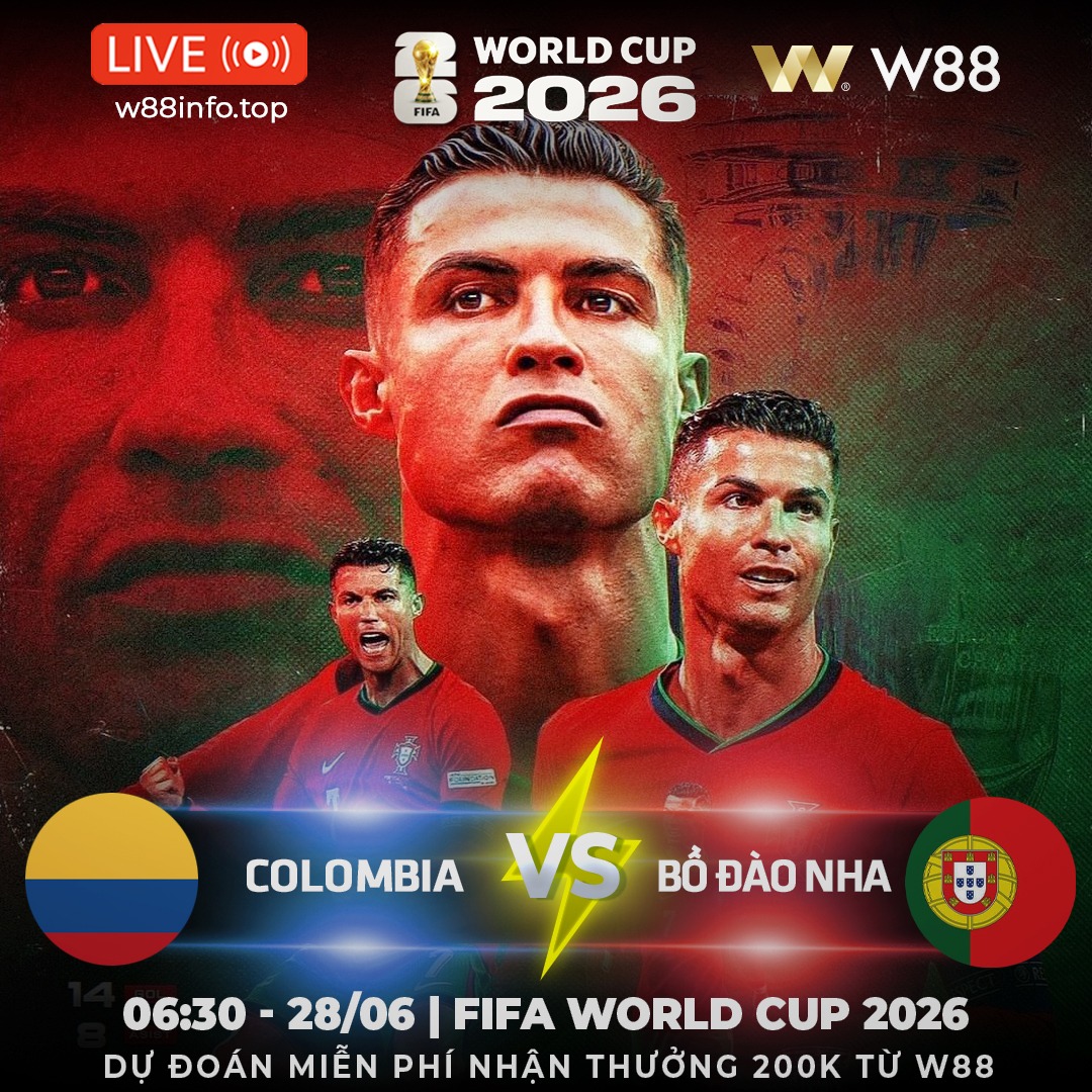 You are currently viewing [W88 – MINIGAME] COLOMBIA – BỒ ĐÀO NHA | VẪN CỨ LÀ SIUUU