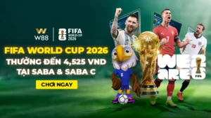 Read more about the article FIFA WORLD CUP 2026 – CƯỢC VÀ NHẬN THƯỞNG ĐẾN 4,525 VND TẠI SABA & SABA C