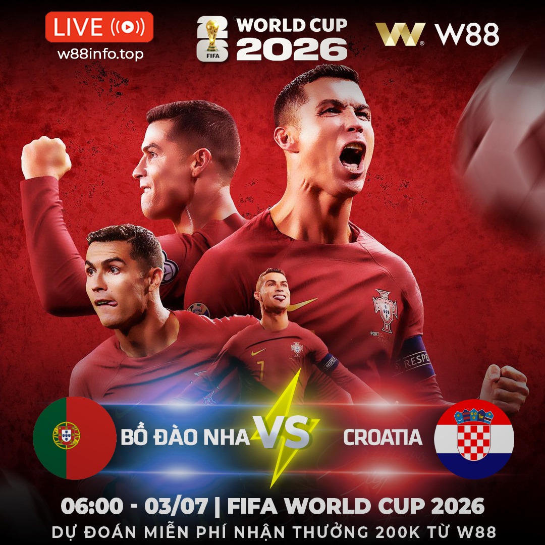 You are currently viewing [W88 – MINIGAME] BỒ ĐÀO NHA – CROATIA | KHÔNG ĐƯỢC KHOAN NHƯỢNG