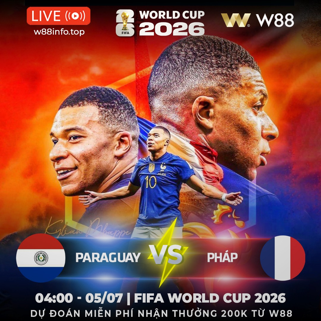You are currently viewing [W88 – MINIGAME] PARAGUAY – PHÁP | TIẾN THÊM MỘT BƯỚC